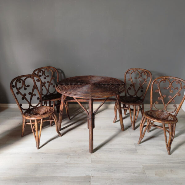 Bambù Armchairs and Round Table - Image 3